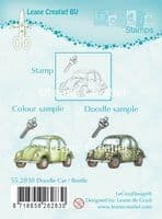55.2830 ~ DOODLE CAR/BEETLE ~ Leane Creatief Clear Stamp