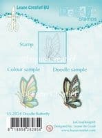 55.2854 ~ DOODLE BUTTERFLY ~ Leane Creatief Clear Stamp