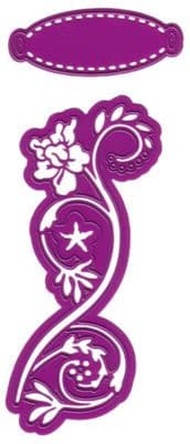 6002/0031 FLOWER SWIRL + SLIDER JOY CRAFTS Cut+Emboss dies