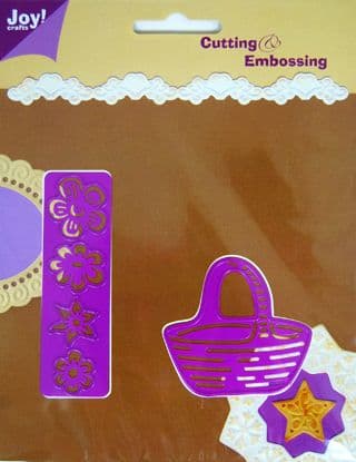 6002/0085 ~ BASKET w. flowers ~ JOY CRAFTS Cut+Emboss dies