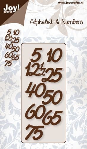 6002/0138 ~ ALPHABET & NUMBERS - ANNIVERSARY FIGURES ~ Cutting, Embossing.