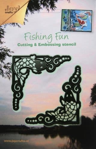 6002/0188 ~ FISHING FUN - CORNERS ~ JOYCRAFT Cut, Emboss Dies