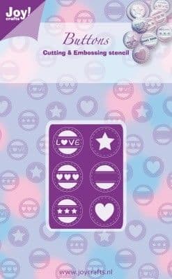 6002/0265 ~ LOVE ~ BUTTONS ~ JOY CRAFTS Cut+Emboss dies