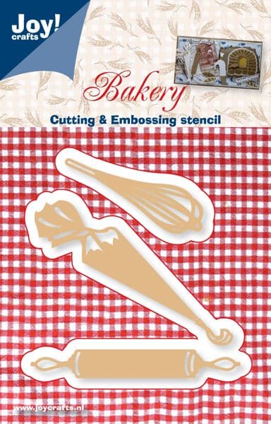 6002/0307 ~ BEATER, ICING BAG, ROLLING PIN ~ JOY CRAFTS Cut+Emboss dies