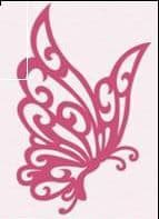 6003/0006 - BUTTERFLY ~ Floral Flourishes - JOY CRAFTS Cutting Stencil