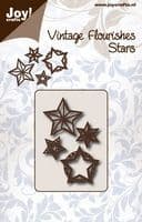 6003/0072 - STARS ~ Floral Flourishes - JOY CRAFTS Cutting Stencil
