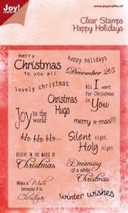 6410/0112 ~ HAPPY HOLIDAYS ~ JOYCRAFTS CLEAR STAMP