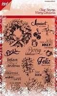 6410/0114 ~ MERRY CHRISTMAS ~ JOYCRAFTS CLEAR STAMP