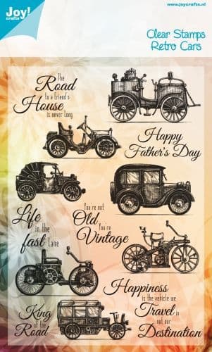 6410/0323 ~ RETRO CARS ~ JOYCRAFTS CLEAR STAMP