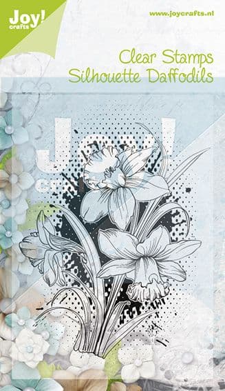6410/0340 ~ SILOUETTE DAFFODILS ~ JOYCRAFTS CLEAR STAMP