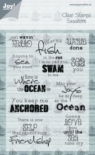 6410/0360 ~ AT THE SEA (WORDS) ~ JOYCRAFTS CLEAR STAMP