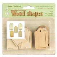 71.2465 ~ TAGS RECTANGLE - WOOD SHAPES ~ by Leane Creatief
