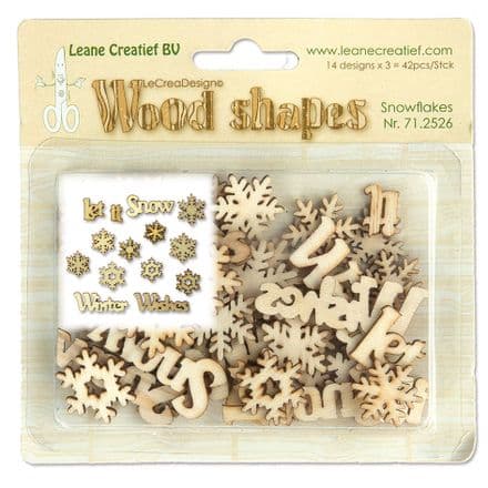 71.2526 ~ Snowflakes - WOOD SHAPES ~ by Leane Creatief