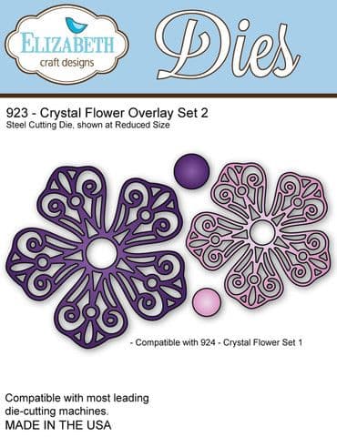 923 ~ CRYSTAL FLOWER OVERLAY SET 2 ~ Dies by Elizabeth Craft Designs