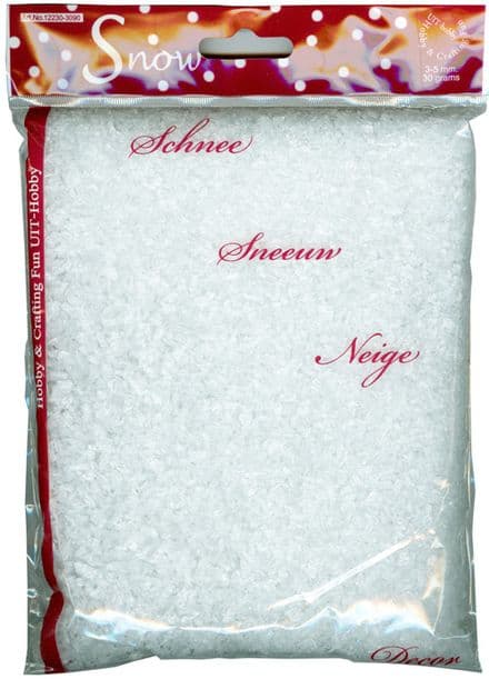 ARTIFICIAL SNOW ~ Crafts Too ~ 30gm pack artificial snow