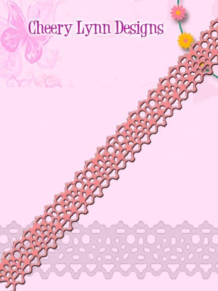 B158 ~ WEDDING GARTER border ~ Cheery Lynn Designs die