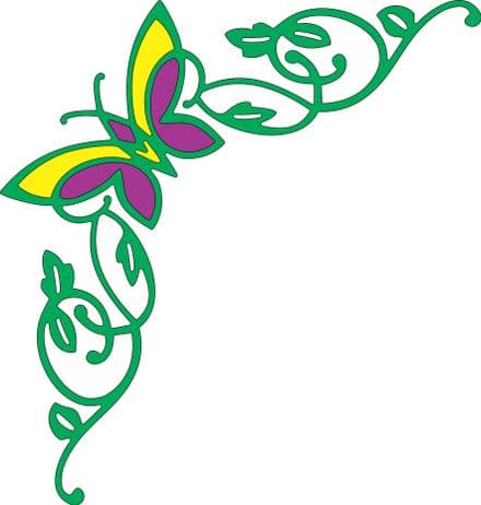 B204 ~ BUTTERFLY OUT ~ corner ~ Cheery Lynn Doily die