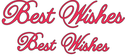B244 ~ BEST WISHES (SET OF 2) ~ CHEERY LYNN DIE
