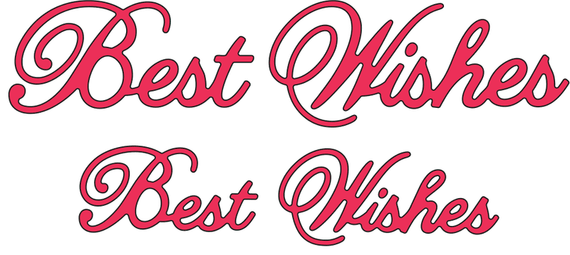 B244 ~ BEST WISHES (SET OF 2) ~ CHEERY LYNN DIE