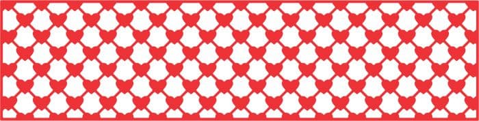 B297 ~ MESH HEARTS BORDER ~ Cheery Lynn Designs die