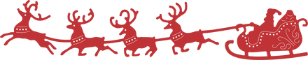 B326 ~ Santa's Sleigh and Reindeer ~ Cheery Lynn Designs die