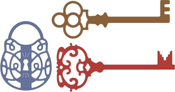 B350 ~ Lock and Keys ~ Cheery Lynn Designs dies