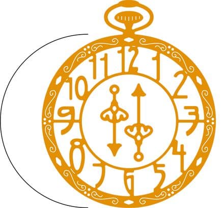 B362 ~ POCKET WATCH with Angel Wing ~ Cheery Lynn Doily dies