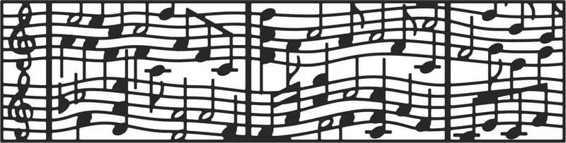 B403 ~ MUSICAL STAFF MESH BORDER ~ CHEERY LYNN DIE