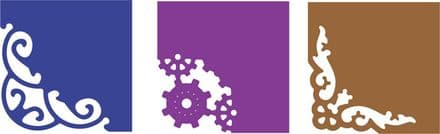 B430 ~ FANCY CORNER CUTS #3 ~ set of six dies ~ CHEERY LYNN DIES