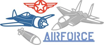 B512 ~ AIR FORCE ~ (SET OF 5) ~ CHEERY LYNN DIES