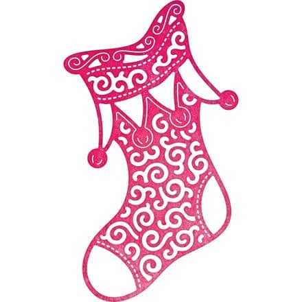 B633 ~ JINGLE BELL STOCKING ~ CHEERY LYNN DIES