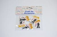 C2185 ~ WEDDING COUPLE ~ TRIMITS ~ pack of 5