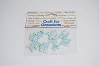 C2193BL ~ BABY GIRAFFE BLUE ~ TRIMITS ~ pack of 6