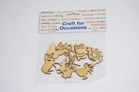 C2209 ~ ANIMALS ~ TRIMITS ~ pack of 8