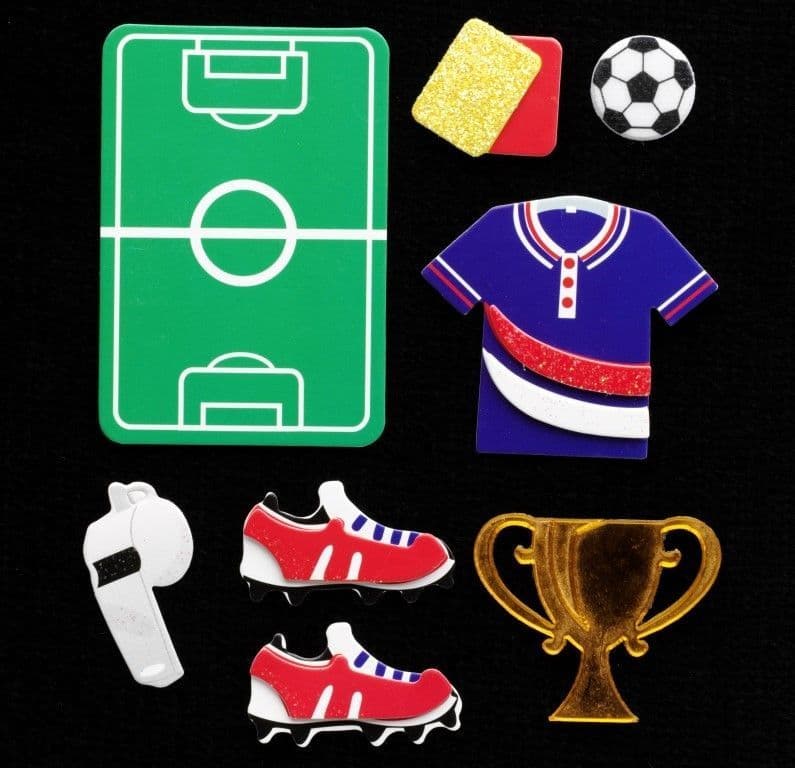 C2275 ~ FOOTBALL PITCH ~ TRIMITS ~ pack of 8