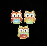 C2297 ~ BRIGHT OWLS ~ TRIMITS ~ pack of 6