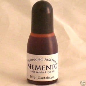 CANTALOUPE RE-INKER for Memento ink pad, 15ml bottle