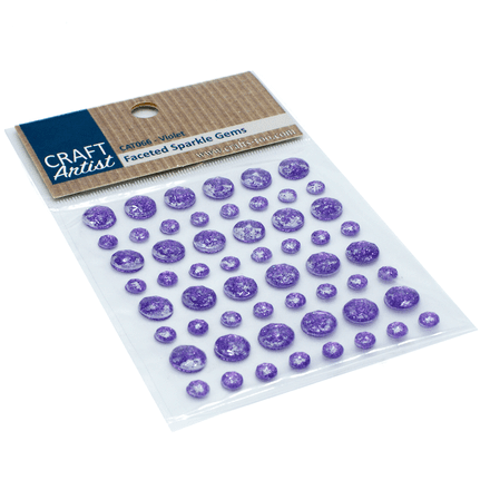 CAT066 -Faceted Sparkle Gems - Violet - Craft Artist