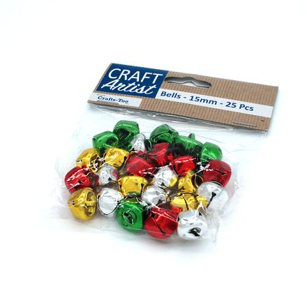 CAT102 - Jingle Bells 15mm (25pcs) - Craft Artist