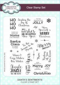 CEC772 ~ SANTA'S SENTIMENTS ~ A5 Clear stamp set ~ Festive Collection ~ Sue Wilson