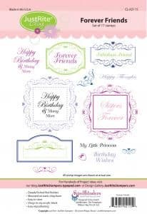 CL-02115 ~ Forever Friends ~ JustRite cling stamp set