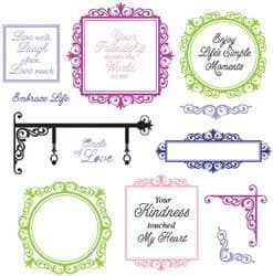 CL-02125 ~ Signs of Life ~ JustRite cling stamp set