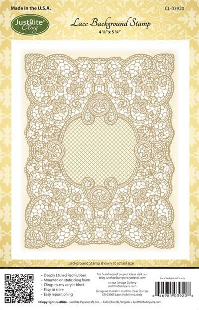 CL-03920 ~ LACE BACKGROUND ~ JustRite cling stamp set
