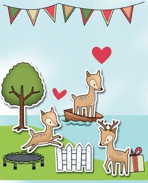 CL404~ FAWNING OVER YOU ~ Poppystamp