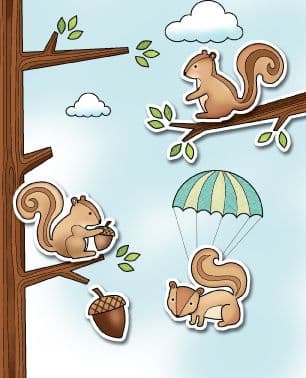 CL406 ~ COVER SQUIRREL ~ Poppystamp