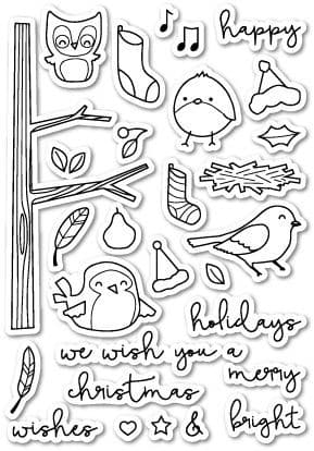 CL414 ~ YULETIDE BIRDIES ~ Poppystamp