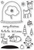 CL5180 ~ SNOWGLOBE WISHES ~ Open Studio Clear Stamps