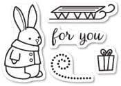 CL5193 ~ BUNNY GIFT ~ Open Studio Clear Stamps