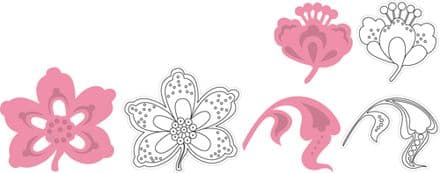 COL1307 ~ CANDY HEARTS 2 dies with 10 clear stamps ~ Marianne Design Collectables