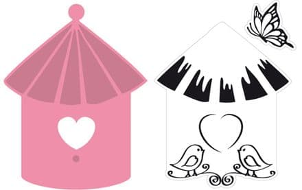 COL1310~ BIRDHOUSE BIRDS ~ Marianne Design Collectables